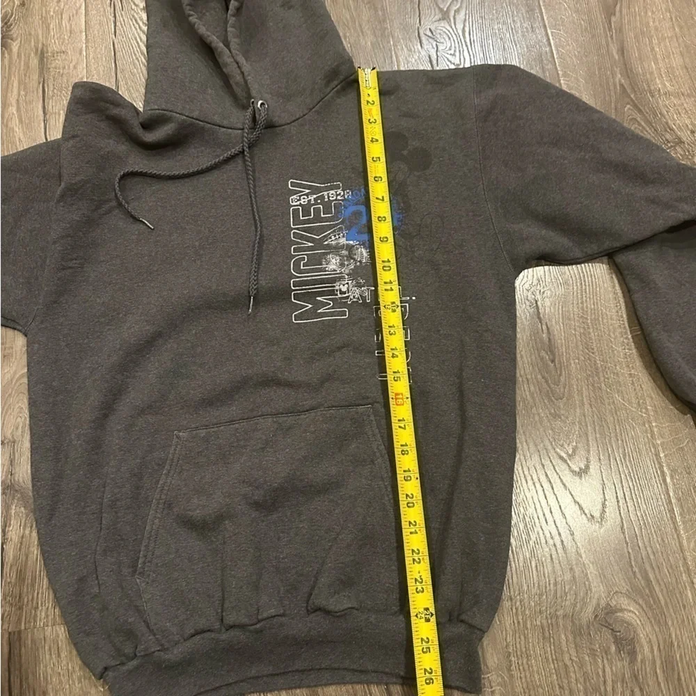 Walt Disney World Disneyland Resort Hoodie Adult Gray Mickey Mouse Athl Dept M
